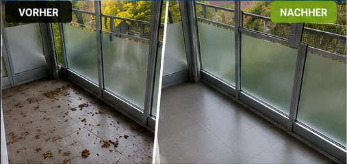 Winterbalkon: vorher und nachher